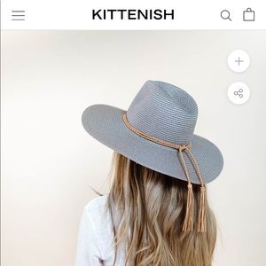 Gray Straw Beach Hat